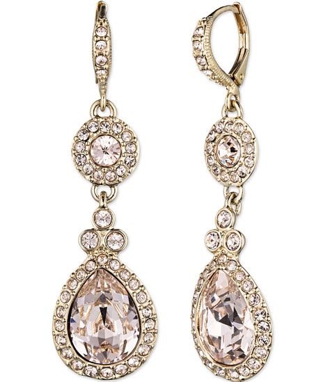 givenchy crystal drop necklace|Givenchy necklace and earring set.